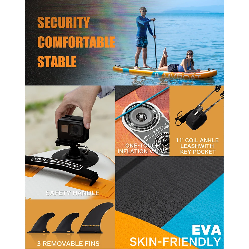 Myboat SUB Waterproof Inflatable Paddle Board 11'6''x35''x6''Adult Standing Style Aquatic Fishing With Accessories SUP сапборд