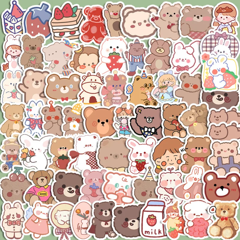 90pcs Blue Brownie Cute Animal Graffiti Stickers Children's Diy Stationery Computer Stickers Student Stationery 90pcs Blue Brownie Cute Animal Graffiti Stickers Children's Diy Stationery Computer Stickers Student Stationery