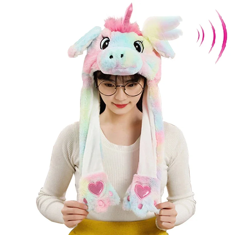 Adorable Moving Bunny Ears Hat - Kawaii Plush Toy Gift for Children, Kids, and Adults - Fun Cartoon Cap for Playtime Adorable Moving Bunny Ears Hat - Kawaii Plush Toy Gift for Children, Kids, and Adults - Fun Cartoon Cap for Playtime