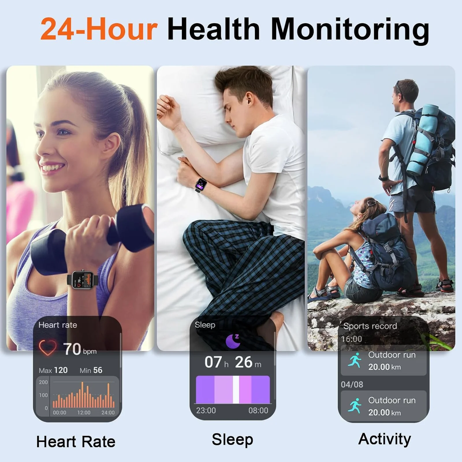 Smart Watch(Answer/Make Calls), 1.96" Smartwatches, Fitness Tracker, Sleep Monitor, Pedometer, 100+ Sport Modes, IP68 Waterproof Smart Watch(Answer/Make Calls), 1.96" Smartwatches, Fitness Tracker, Sleep Monitor, Pedometer, 100+ Sport Modes, IP68 Waterproof