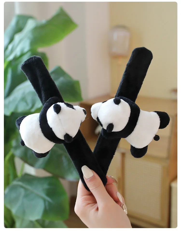 1pc Kawaii Animal Slap Snap Wrap Wristband Bracelet Panda Plush Hand Ring Wristband For Kids Toys Birthday Elegant Present 1pc Kawaii Animal Slap Snap Wrap Wristband Bracelet Panda Plush Hand Ring Wristband For Kids Toys Birthday Elegant Present
