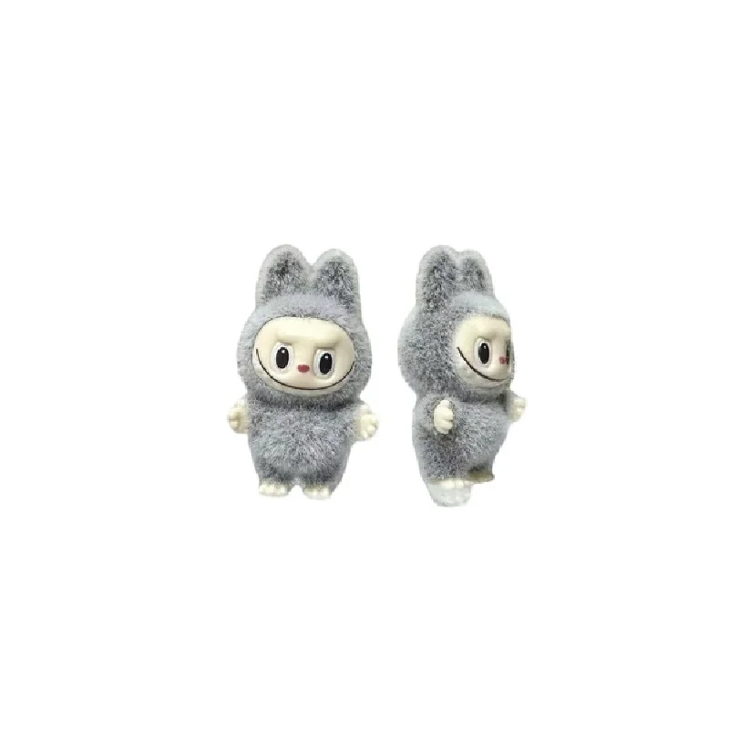 The First Generation Labubu Cute Particle Station Posture Plush Toy Mini Pendant Bag Accessories Diy Mobile Phone Chain Accessor