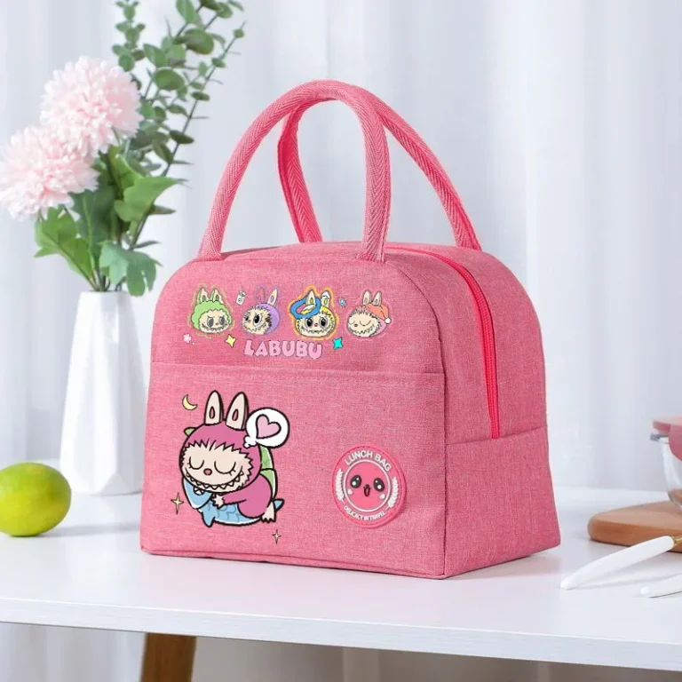 Labubu Monster Canvas Tote Bag - Cute Cartoon Shoulder Bag for Women, Girls, Students | Lisa Collection Casual Handbag