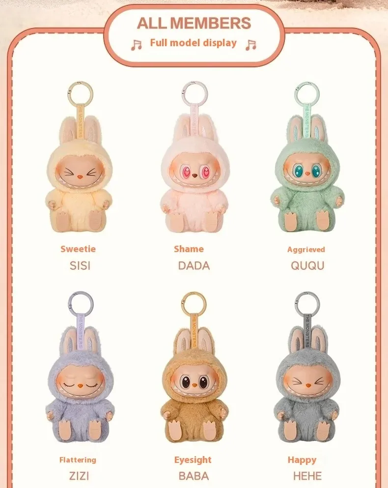 100% Original Labubu Has A Seat And Macaron Vinyl Face Doll Backpack Decorated Pendant For Surprise Blind Box Girl Mystery Gifts 100% Original Labubu Has A Seat And Macaron Vinyl Face Doll Backpack Decorated Pendant For Surprise Blind Box Girl Mystery Gifts