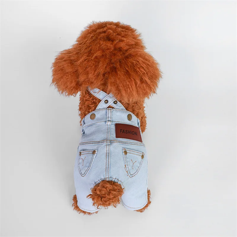 Pet Dog Denim Overalls Spring and Autumn Jumpsuit Overalls Pet Clothes Dog Pants Teddy Puppy Clothes for Small Dogs Pet Dog Denim Overalls Spring and Autumn Jumpsuit Overalls Pet Clothes Dog Pants Teddy Puppy Clothes for Small Dogs