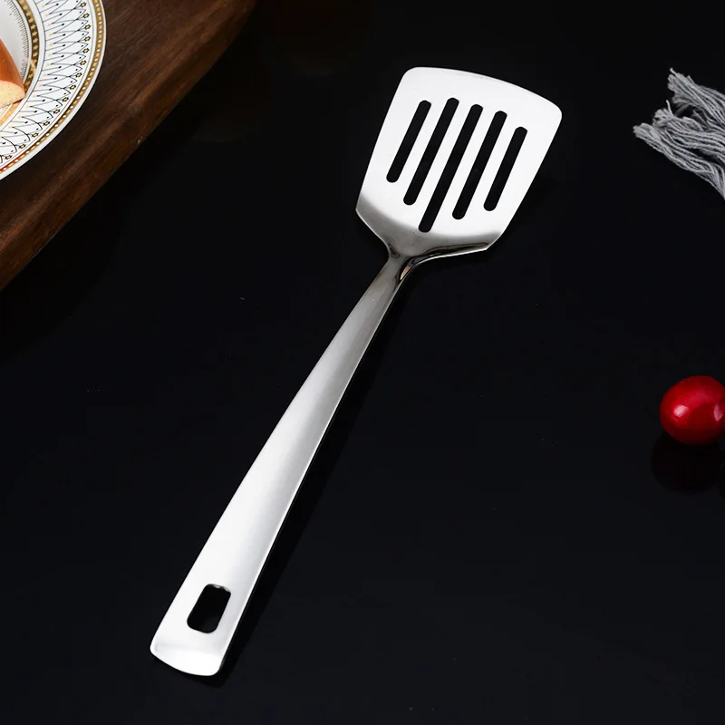 Silver Stainless Steel Soup Spoon Flat Colander Serving Spoon Cake Spatula Leaking Shovel Public Cutlery Set Cooking Utensil Silver Stainless Steel Soup Spoon Flat Colander Serving Spoon Cake Spatula Leaking Shovel Public Cutlery Set Cooking Utensil