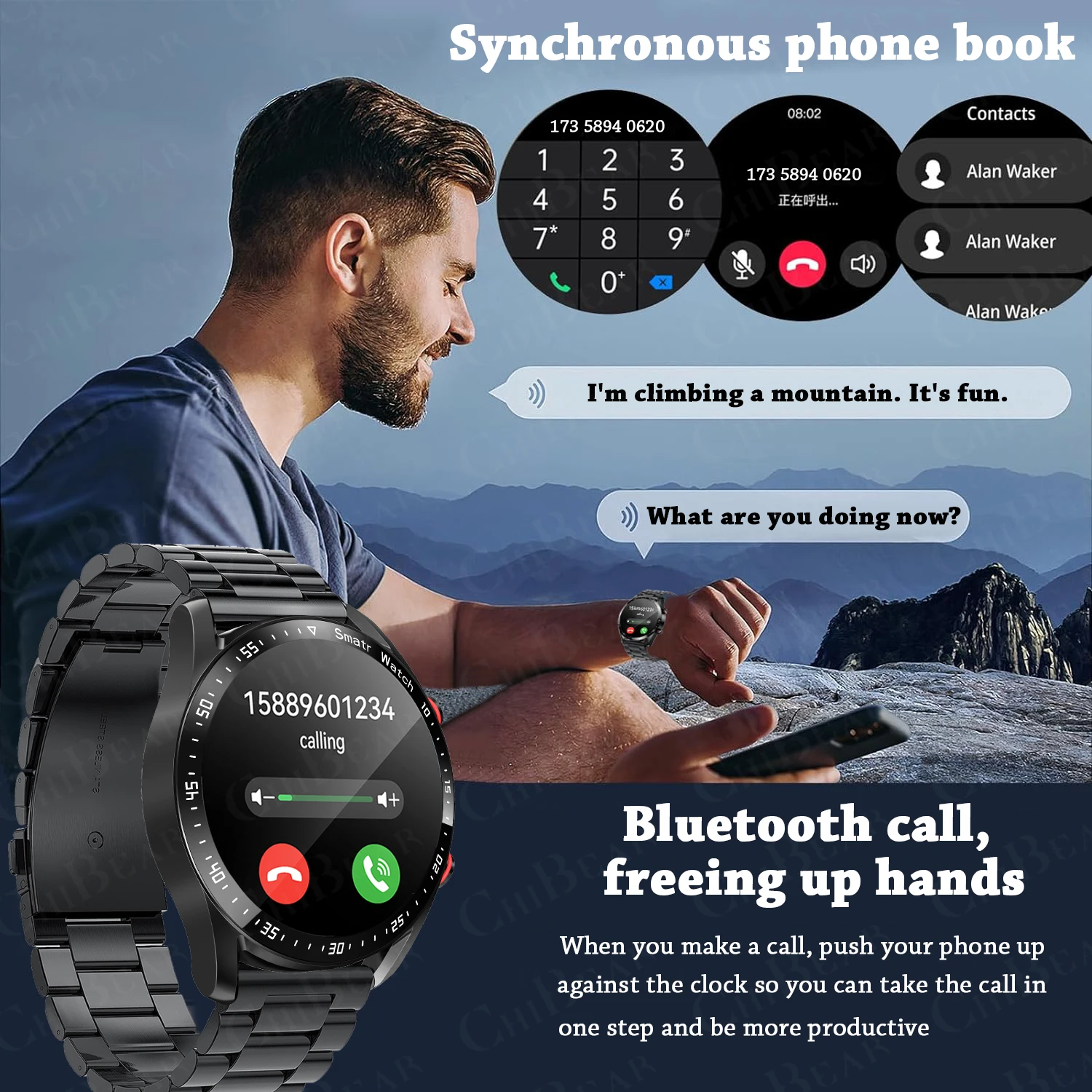 2024 New Bluetooth Call Smart Watch Men 360*360 HD Display Heart Rate Fitness Tracker ECG+PPG Business Smartwatches For Huawei 2024 New Bluetooth Call Smart Watch Men 360*360 HD Display Heart Rate Fitness Tracker ECG+PPG Business Smartwatches For Huawei