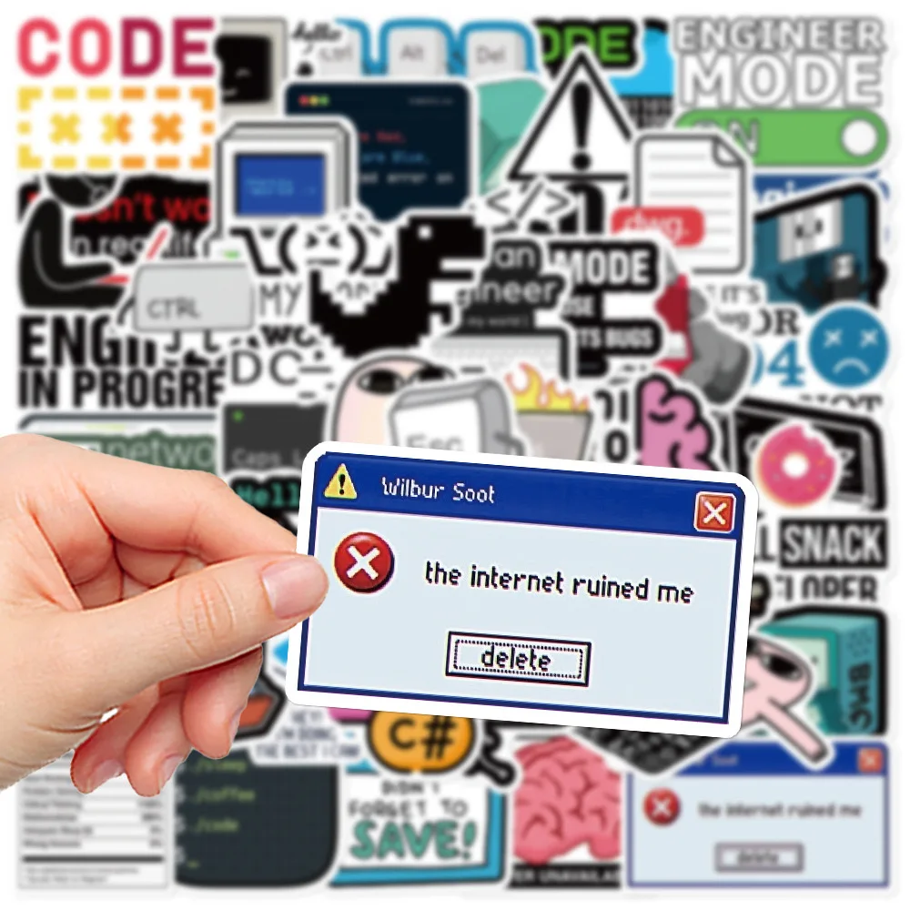 10/50PCS Funny Programming Meme Stickers Java JS Php Docker Html Cloud Language Decals Computer Laptop 404 Network Error Sticker 10/50PCS Funny Programming Meme Stickers Java JS Php Docker Html Cloud Language Decals Computer Laptop 404 Network Error Sticker