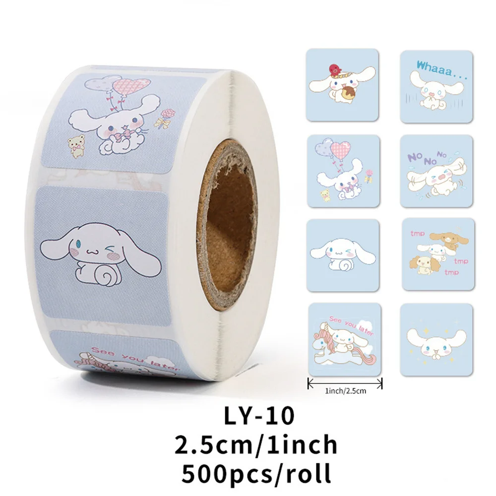 500Pcs/Roll Sanrio Stickers Kawaii Hello Kitty Melody Kuromi Cinnamoroll Luggage Graffiti Decals Kid Toy Decoration Sticker Gift 500Pcs/Roll Sanrio Stickers Kawaii Hello Kitty Melody Kuromi Cinnamoroll Luggage Graffiti Decals Kid Toy Decoration Sticker Gift