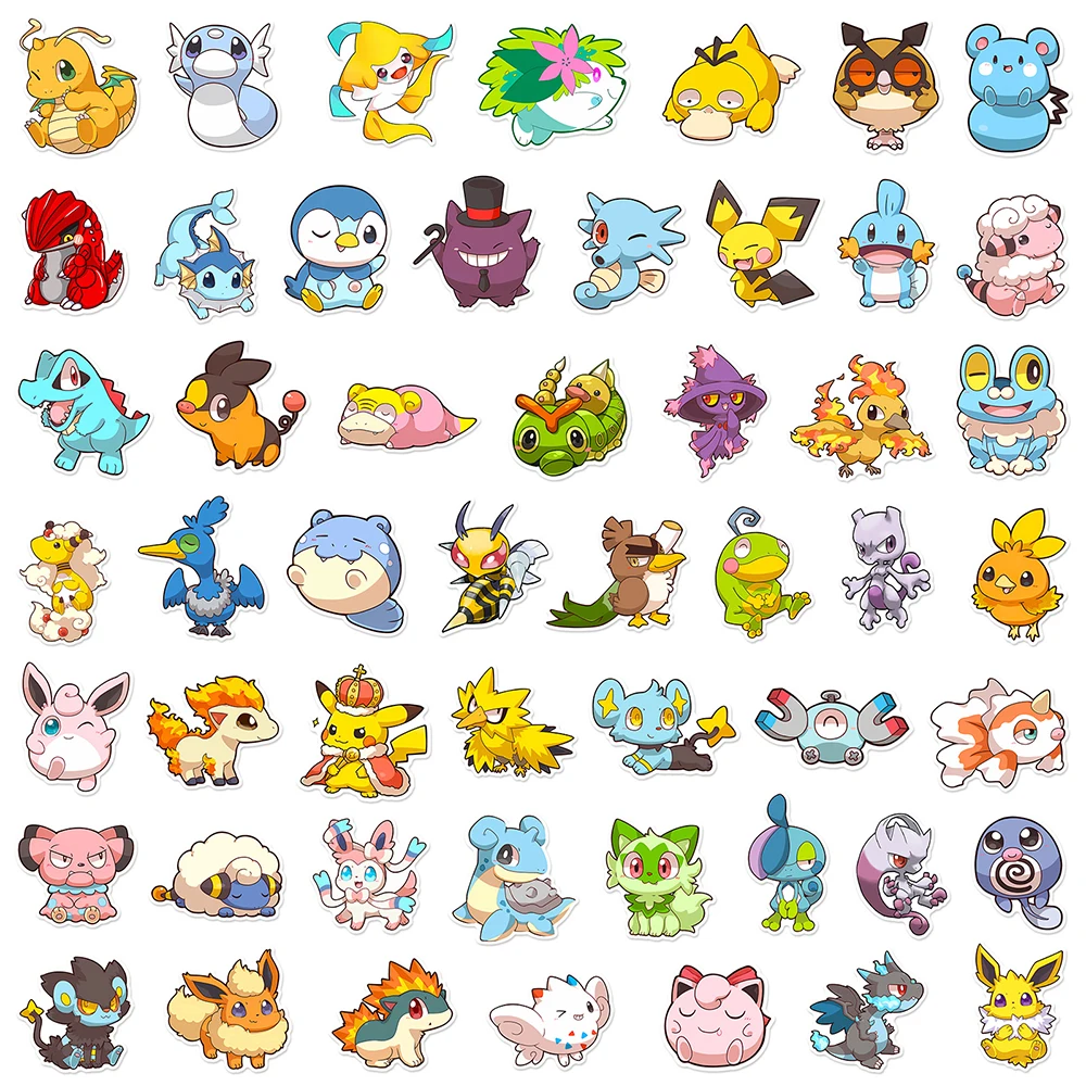 10/30/50PCS Anime Pokemon Cute Stickers Graffiti Decoration DIY Skateboard Phone Fridge Bike Cartoon Decals Fun for Kid Toy Gift 10/30/50PCS Anime Pokemon Cute Stickers Graffiti Decoration DIY Skateboard Phone Fridge Bike Cartoon Decals Fun for Kid Toy Gift