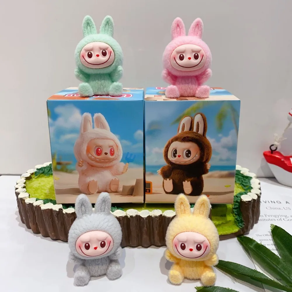 Mini Labubu Blind Box The Monsters Heartbeat Macaron Enamel Face Pvc Figurine Tabletop Ornament Kawaii Doll Kid Birthday Gift