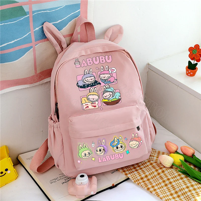 Labubu Cute Backpack Women Bags Men Cartoon Anime Graphic Print Schoolbags Large Capacity Portable Backpacks Birthday Party Gift Labubu Cute Backpack Women Bags Men Cartoon Anime Graphic Print Schoolbags Large Capacity Portable Backpacks Birthday Party Gift