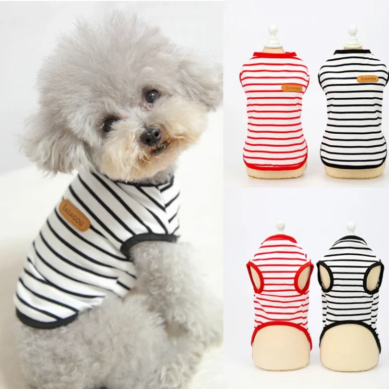 Fashion Pet Dog Striped Shirt Summer Puppy Clothes Cute Cat Vest Breathable Dog Thin Shirt Pet Kitten Clothing Chihuahua Clothes