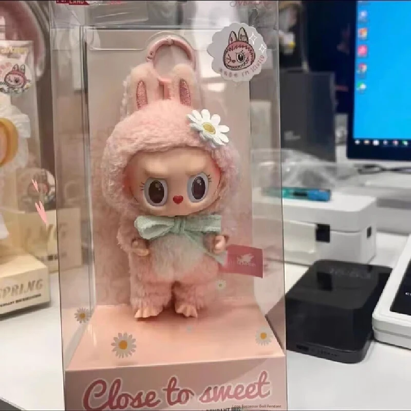 Copy High Quality Version New Product Labubu Sweetheart Doll Mokoko First Generation Plush Pendant Vinyl Pulling Cloth Hanging D