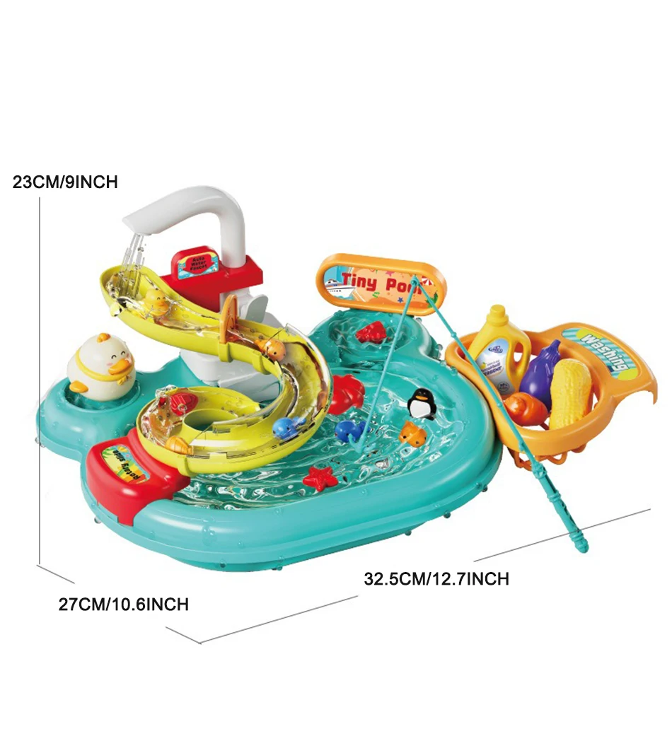 Kids Kitchen Sink Toys Electric Dishwasher Playing Toy With Running Water Pretend Play Food Fishing Toy Role Playing Girls Gift Kids Kitchen Sink Toys Electric Dishwasher Playing Toy With Running Water Pretend Play Food Fishing Toy Role Playing Girls Gift