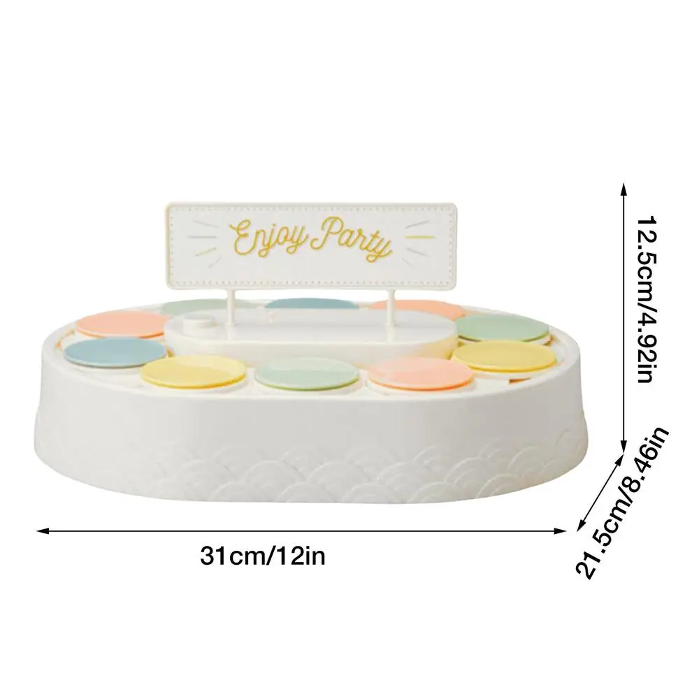 2-tier Automatic Rotating Cake Stand Sushi Dessert Cupcake Macaron Display Tray Wedding Birthday Party Supplies Cakes Turnables