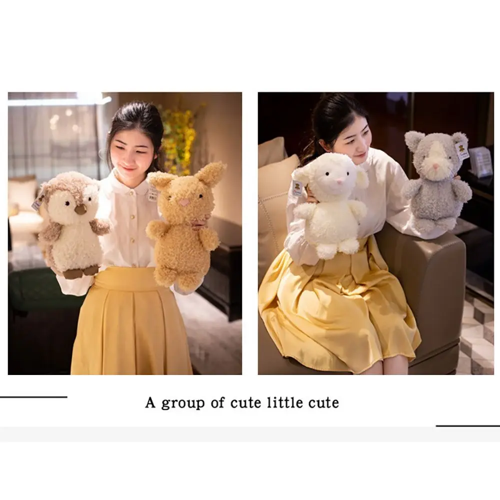 Kawaii Fox Owl Pig Lamb Chick Duck Furry Plush Toys Cute Soft Birthday Gifts for Boy Girls PP Cotton Stuffed Animals Toys Adult