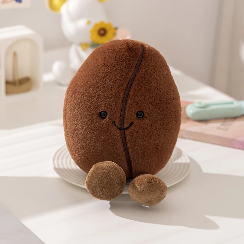 Kawaii Simulated Coffee Food Plush Doll Pillow Brown Coffee Bean With Foot Soft Plush Stuffed Pillow Bedroom Sofa Decor Gift Kawaii Simulated Coffee Food Plush Doll Pillow Brown Coffee Bean With Foot Soft Plush Stuffed Pillow Bedroom Sofa Decor Gift