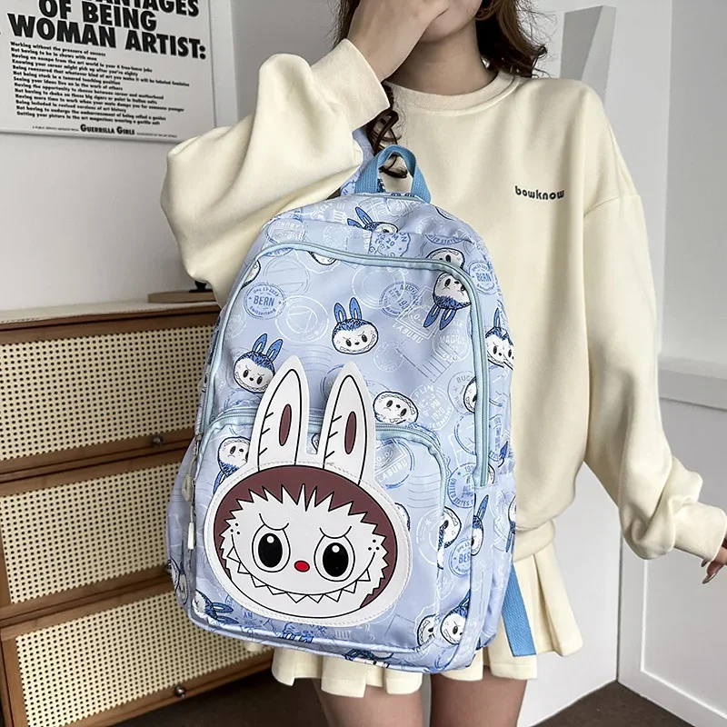 Large Capacity Cartoon Labubu Student Backpack Waterproof Kawaii Brown Monster Kids Cute Shouder Bag Elementary School Use Large Capacity Cartoon Labubu Student Backpack Waterproof Kawaii Brown Monster Kids Cute Shouder Bag Elementary School Use
