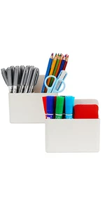 Pen Organizer Desk Organization Cute Desk Pencil Markers Cup Holder Storage Box Set Multi-Functional Stationary for Home Office
