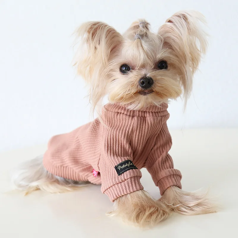 Autumn and Winter New Style Lapel Fly Sleeve Base Shirt High Neck Cat Clothing Pet Base Shirt Clothes Dog Hoodie Puppy Clothes Autumn and Winter New Style Lapel Fly Sleeve Base Shirt High Neck Cat Clothing Pet Base Shirt Clothes Dog Hoodie Puppy Clothes