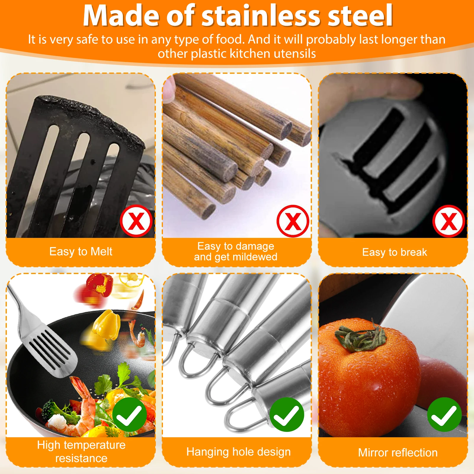 5Pcs Kitchen Cooking Utensils Set Stainless Steel Shovel Soup Spoon Spatula Utensils Dinnerware Cooking Tools Kitchen Gadgets 5Pcs Kitchen Cooking Utensils Set Stainless Steel Shovel Soup Spoon Spatula Utensils Dinnerware Cooking Tools Kitchen Gadgets