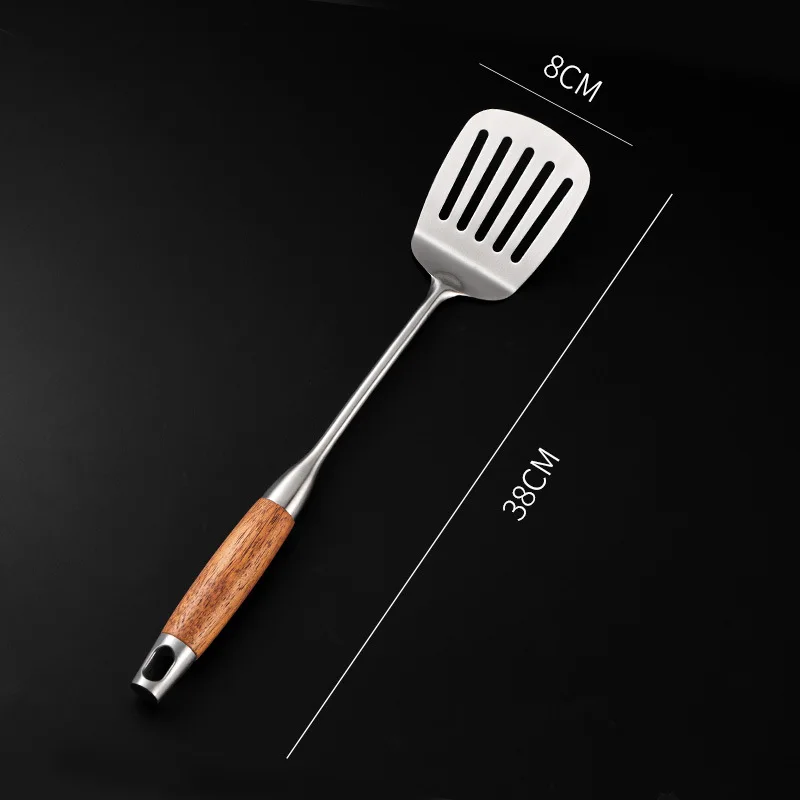 304 Stainless Steel Wood Handle Wide Fried Fish Spatulas Steak Shovel Fish Turner Slotted Beveled Kitchen Cooking Utensils 304 Stainless Steel Wood Handle Wide Fried Fish Spatulas Steak Shovel Fish Turner Slotted Beveled Kitchen Cooking Utensils