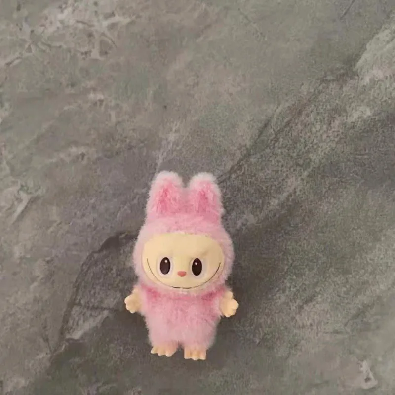 The First Generation Labubu Cute Particle Station Posture Plush Toy Mini Pendant Bag Accessories Diy Mobile Phone Chain Accessor