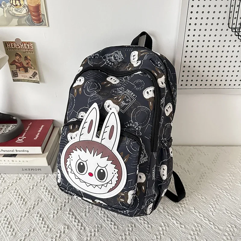 Large Capacity Cartoon Labubu Student Backpack Waterproof Kawaii Brown Monster Kids Cute Shouder Bag Elementary School Use Large Capacity Cartoon Labubu Student Backpack Waterproof Kawaii Brown Monster Kids Cute Shouder Bag Elementary School Use