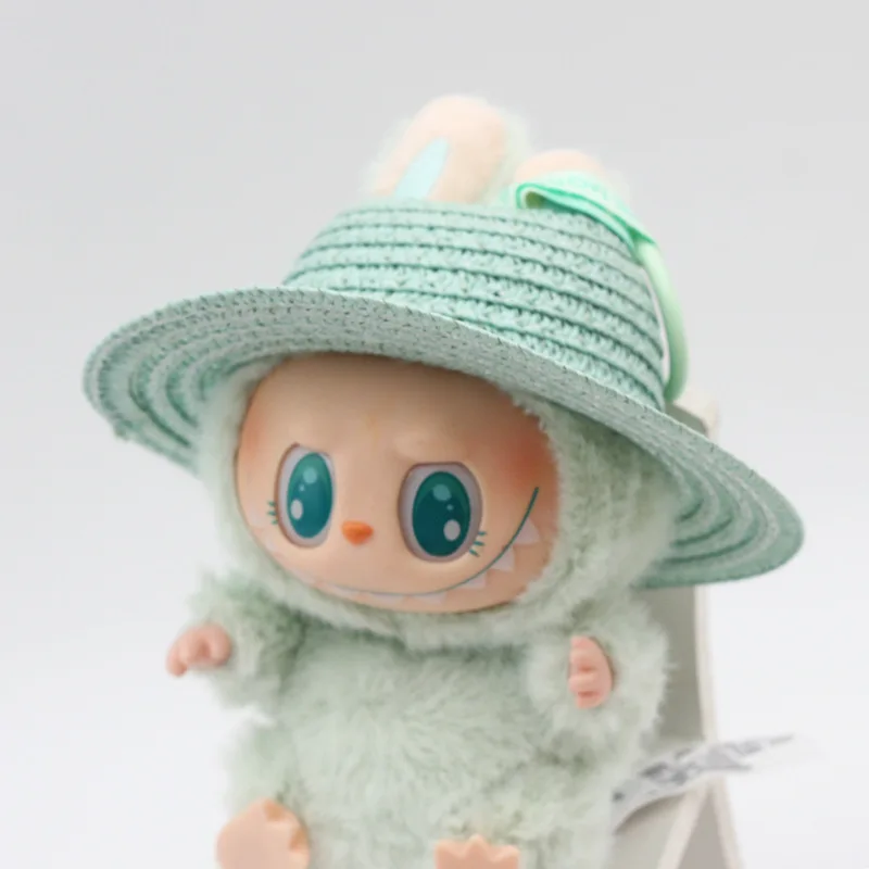 Labubu Hat Open Top Straw Hat Woven Hat Labubu Party Clothing Accessories Countryside Style Labubu Outfit for Sitting Party Labubu Hat Open Top Straw Hat Woven Hat Labubu Party Clothing Accessories Countryside Style Labubu Outfit for Sitting Party