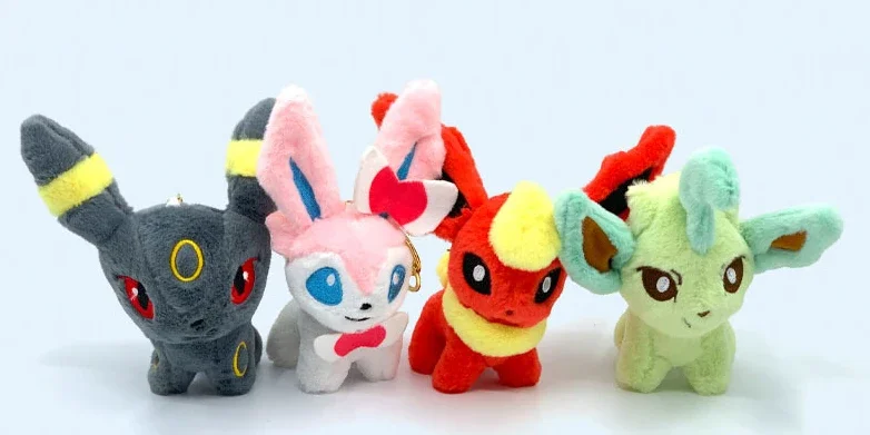 10pcs/lot Pokemon Sylveon Leafeon Umbreon Flareon  12cm Plush Stuffed Toys Doll Toy Keychain Pendant for Children Kids Gifts