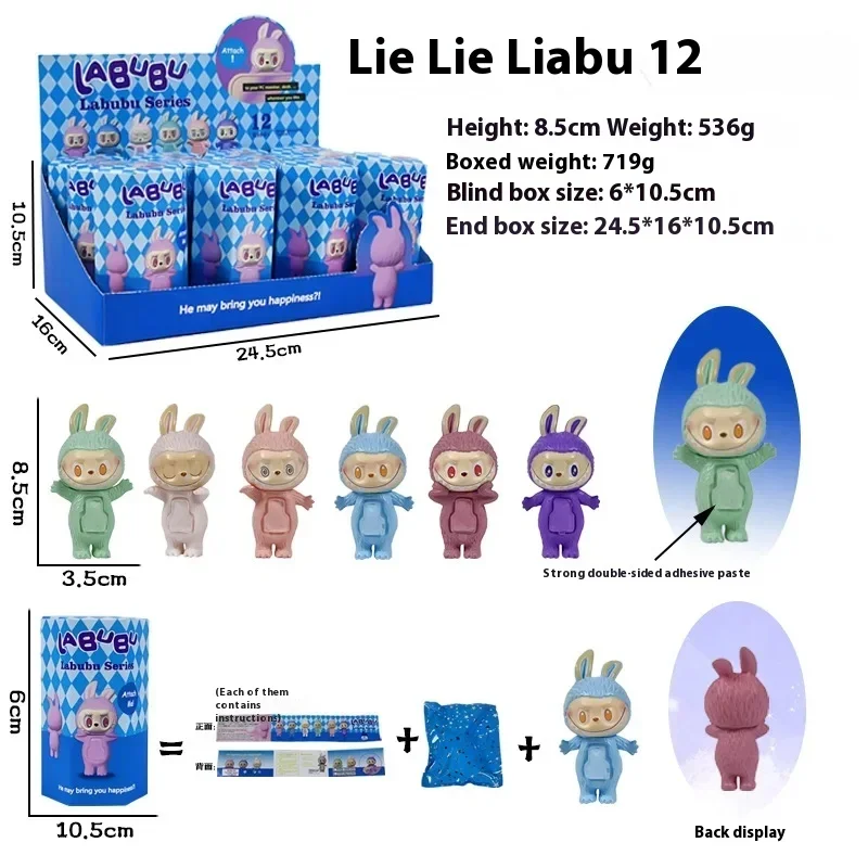 Labubu Hippers Blind Box Mini Figurine Doll Collection Pvc Model Toys Wholesale Children Birthday Christmas Toys Labubu Hippers Blind Box Mini Figurine Doll Collection Pvc Model Toys Wholesale Children Birthday Christmas Toys