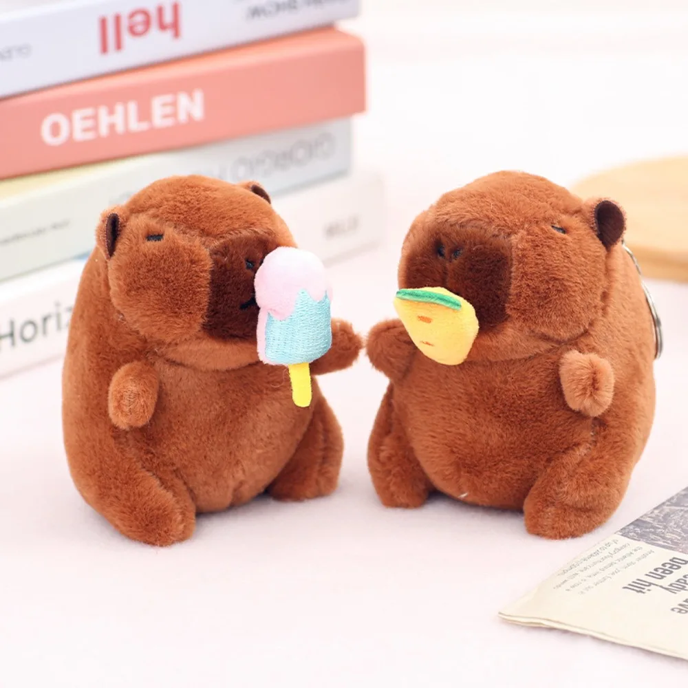 Cute Stuffed Animals Plush Capybara Keychain 12cm Cartoon Simulation Capybara Pendant Snot-Pulling Cute School Bag Pendant Cute Stuffed Animals Plush Capybara Keychain 12cm Cartoon Simulation Capybara Pendant Snot-Pulling Cute School Bag Pendant