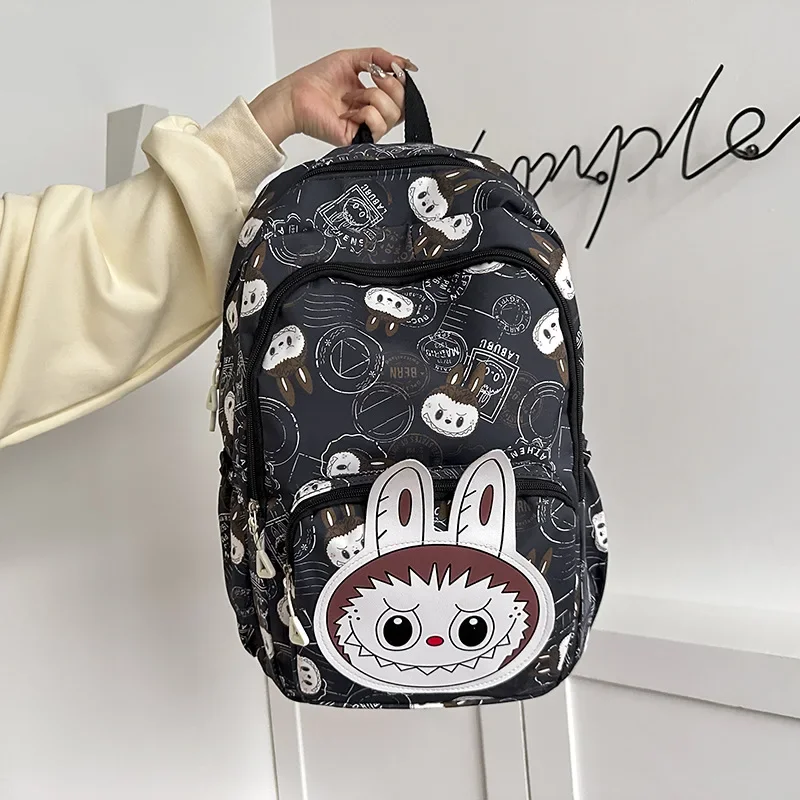 Large Capacity Cartoon Labubu Student Backpack Waterproof Kawaii Brown Monster Kids Cute Shouder Bag Elementary School Use Large Capacity Cartoon Labubu Student Backpack Waterproof Kawaii Brown Monster Kids Cute Shouder Bag Elementary School Use