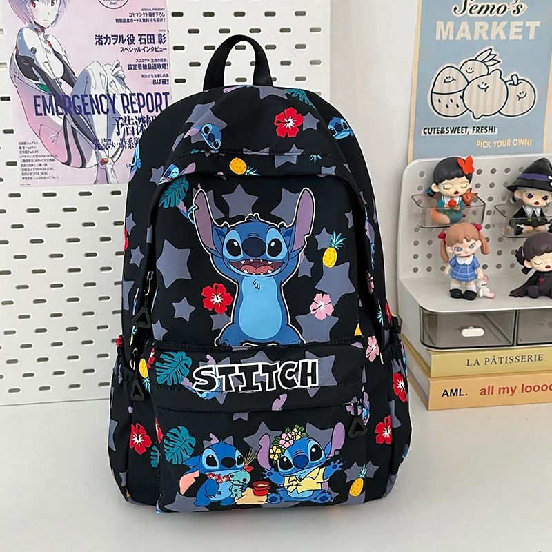 Stitch Cartoon Backpack, Large Capacity Daypack, Lightweight, Durable Nylon Schoolbag for Travel, Daily Commuting and School Stitch Cartoon Backpack, Large Capacity Daypack, Lightweight, Durable Nylon Schoolbag for Travel, Daily Commuting and School