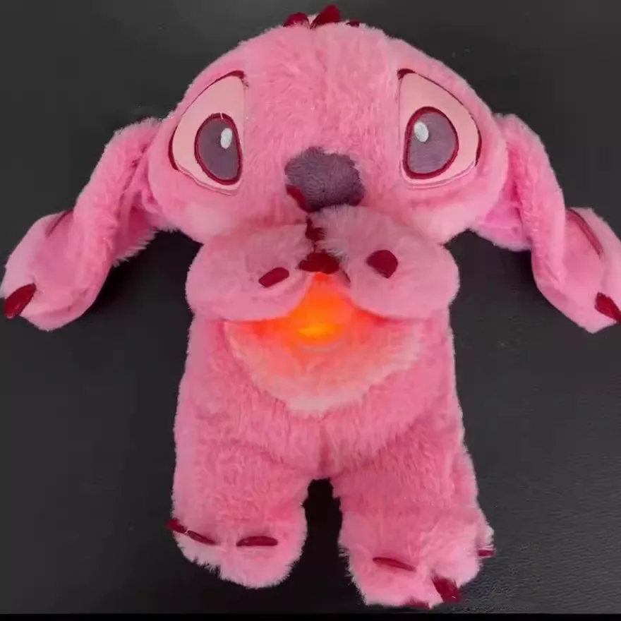 Hot selling Lilo&Stitch Plush Doll Breath Toy Child Peluche Kawaii Soothes Anime Baby Music Light Sleep Blue Stitch Toys Gift
