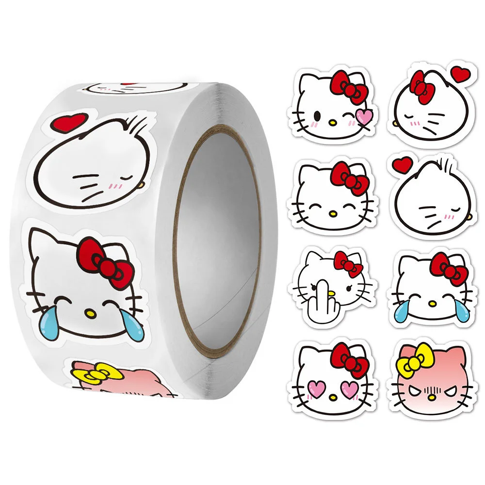 500Pcs/Roll Sanrio Stickers Kawaii Hello Kitty Melody Kuromi Cinnamoroll Luggage Graffiti Decals Kid Toy Decoration Sticker Gift 500Pcs/Roll Sanrio Stickers Kawaii Hello Kitty Melody Kuromi Cinnamoroll Luggage Graffiti Decals Kid Toy Decoration Sticker Gift