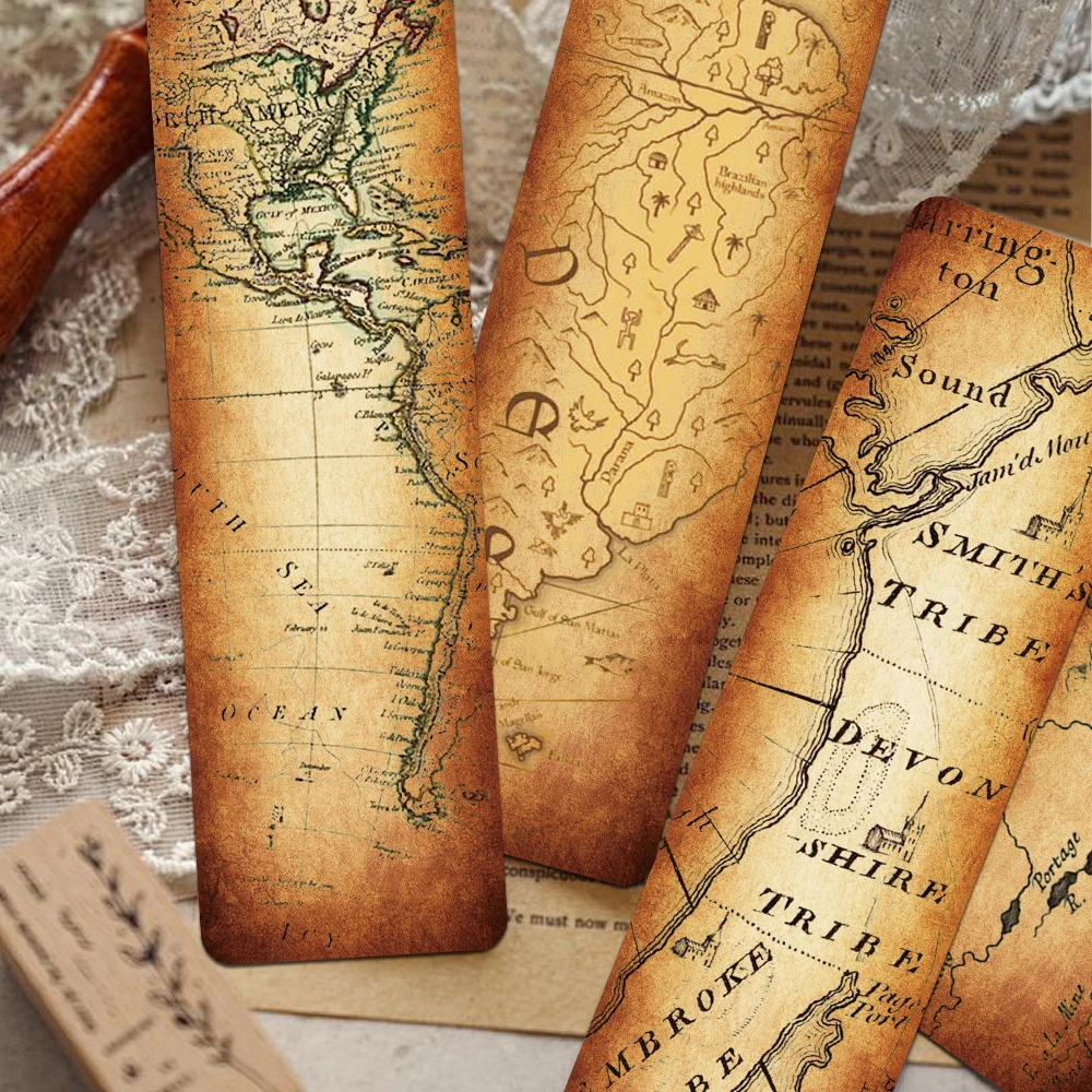 30pcs Vintage Map Bookmarks Reading Pages Books Tagged School Stationary Supplies DIY Aesthetic Bookmark Students Creative Gifts 30pcs Vintage Map Bookmarks Reading Pages Books Tagged School Stationary Supplies DIY Aesthetic Bookmark Students Creative Gifts
