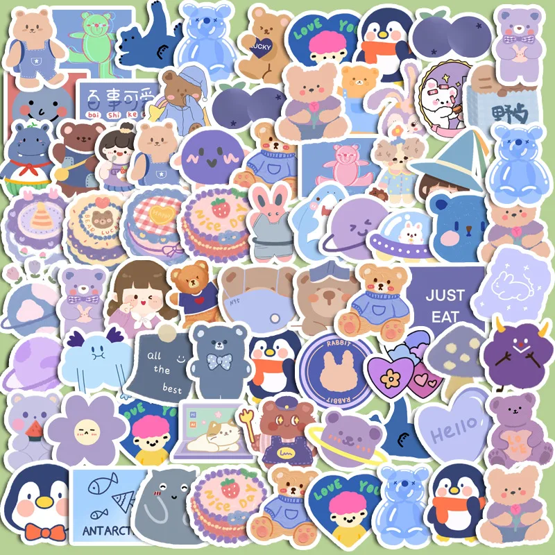 90pcs Blue Brownie Cute Animal Graffiti Stickers Children's Diy Stationery Computer Stickers Student Stationery 90pcs Blue Brownie Cute Animal Graffiti Stickers Children's Diy Stationery Computer Stickers Student Stationery