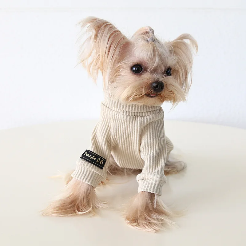 Autumn and Winter New Style Lapel Fly Sleeve Base Shirt High Neck Cat Clothing Pet Base Shirt Clothes Dog Hoodie Puppy Clothes Autumn and Winter New Style Lapel Fly Sleeve Base Shirt High Neck Cat Clothing Pet Base Shirt Clothes Dog Hoodie Puppy Clothes