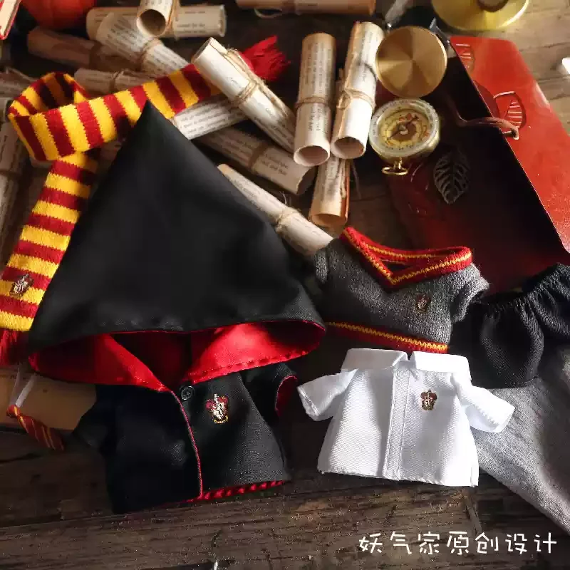 Labubu Rabu Doll Clothes Set Pendant Doll Clothes Decoration 15 17cm Size Doll Clothes School Uniform Magic Academy