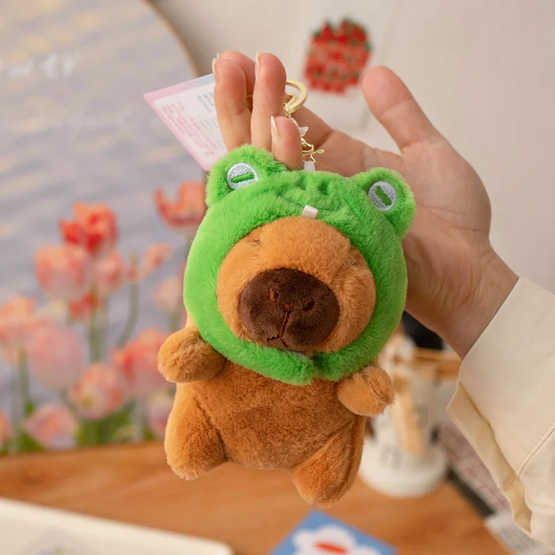 Cute Cartoon Capybara Pendant Plush Toy Doll Bag Hanging Ornaments Cute Kapila Keychain Doll Desktop Doll Ornaments Car Pendant