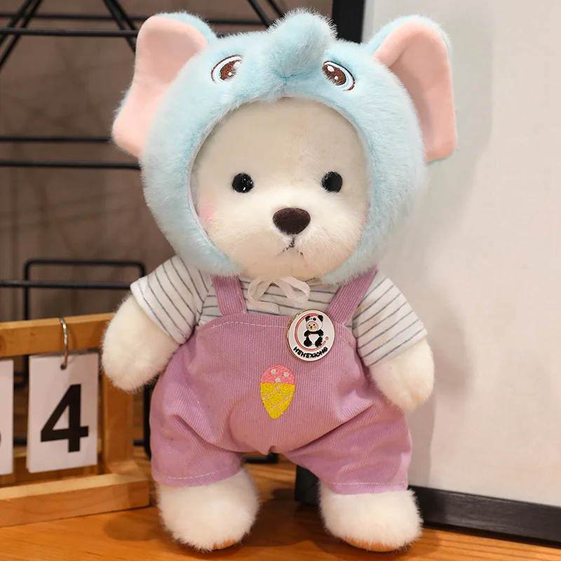 30cm Kawaii Clothed Joint Bear Plush Toy Doll Cute Stuffed Animal Bear With Movable Limbs and Head Birthday Gift for Girls Kids 30cm Kawaii Clothed Joint Bear Plush Toy Doll Cute Stuffed Animal Bear With Movable Limbs and Head Birthday Gift for Girls Kids