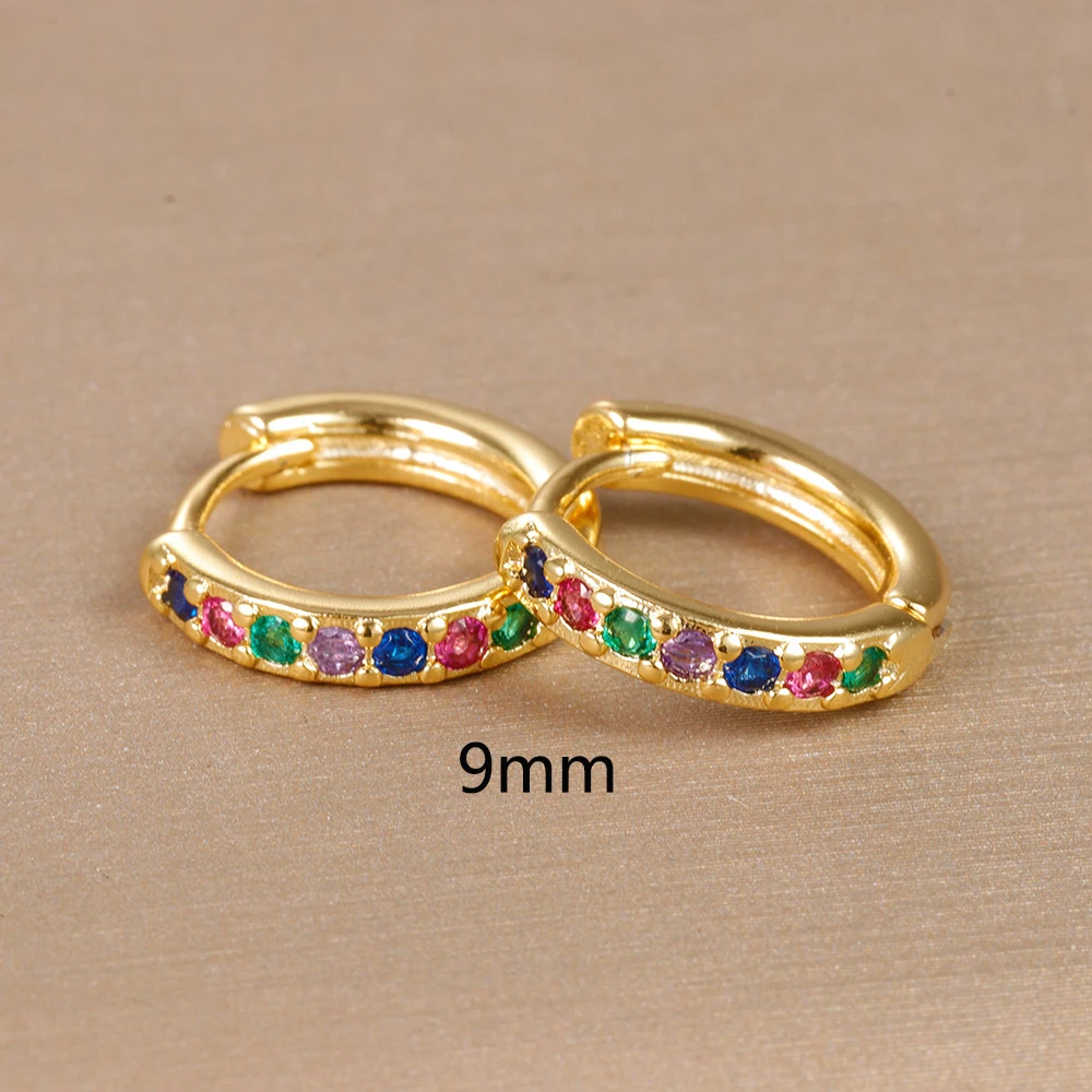 1 Pair Stainless Steel Cubic Zirconia Minimal Hoop Earrings for Women Small Huggie Thin Cartilage Helix Tragus Piercing Jewelry 1 Pair Stainless Steel Cubic Zirconia Minimal Hoop Earrings for Women Small Huggie Thin Cartilage Helix Tragus Piercing Jewelry