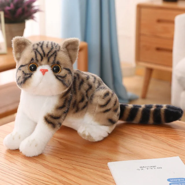 1pc 4 Colors INS Like Real Prone Cat Plush Doll Stuffed Pure Colors Grey White Yellow Kitten Toy Pets Animal Kids Gift 1pc 4 Colors INS Like Real Prone Cat Plush Doll Stuffed Pure Colors Grey White Yellow Kitten Toy Pets Animal Kids Gift