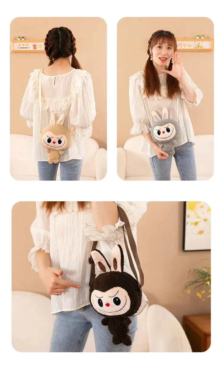 30cm Labubu Shoulder Cartoon Cute Doll Backpack Toy Play Crossbody Pouch Monster Outdoor Travel Bag Christmas Gift 30cm Labubu Shoulder Cartoon Cute Doll Backpack Toy Play Crossbody Pouch Monster Outdoor Travel Bag Christmas Gift