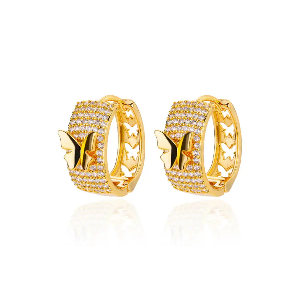 Shiny Zircon Circle Square Hoop Earrings for Women Gold Color Stainless Steel Earrings Luxury Christmas Jewelry Wedding aretes Shiny Zircon Circle Square Hoop Earrings for Women Gold Color Stainless Steel Earrings Luxury Christmas Jewelry Wedding aretes