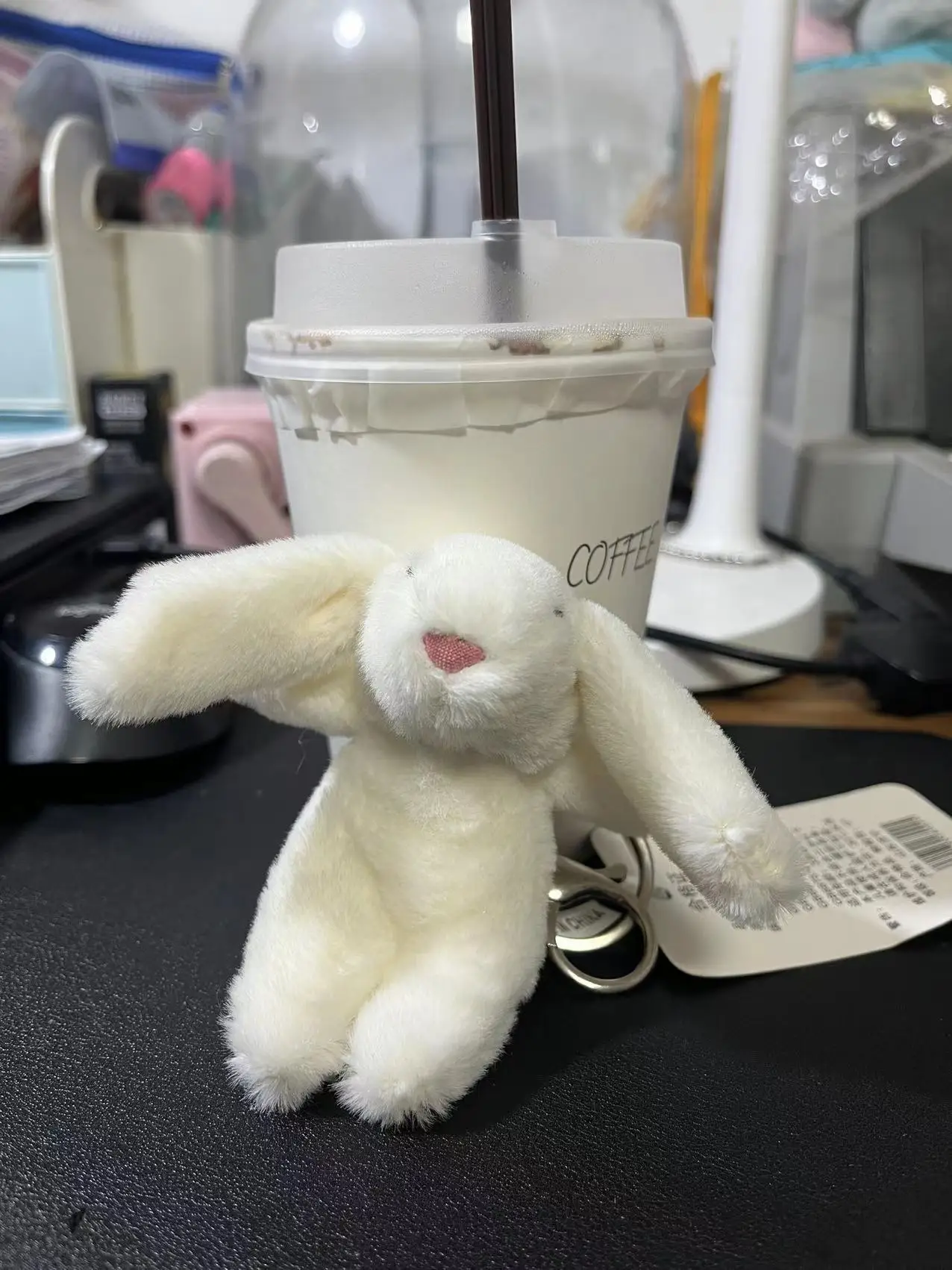 Stuffed Animals Cute Cartoon Rabbit Keychain Love Pompom Trinket Toy Girl Bag Car Keychain Mobile Phone Pendant Jewelry Gift Stuffed Animals Cute Cartoon Rabbit Keychain Love Pompom Trinket Toy Girl Bag Car Keychain Mobile Phone Pendant Jewelry Gift