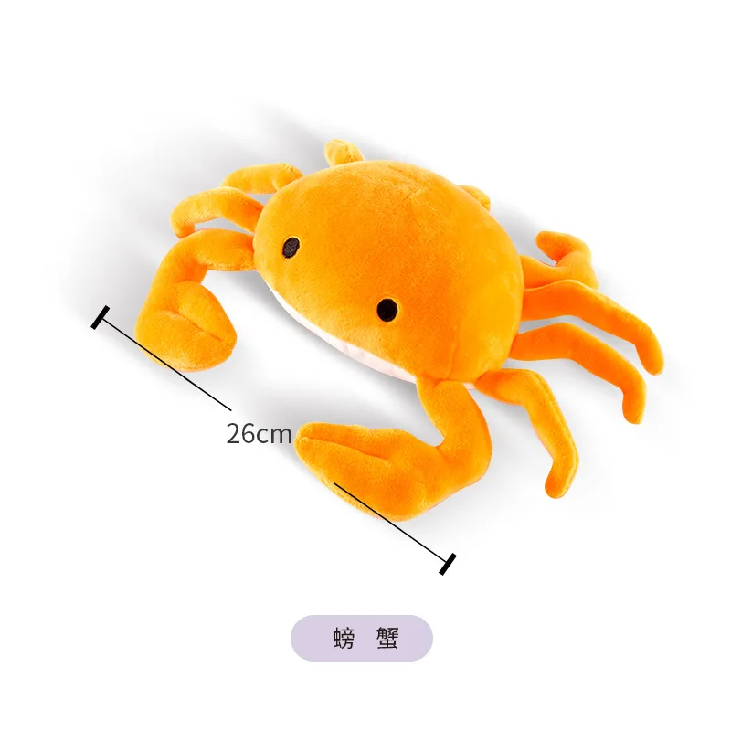 Simulation Lobster Stuffed Animal Toy Squid Crab Starfish Scallop Carp Fish Aquarium Sea Ocean Animal Marine Park Plush Doll