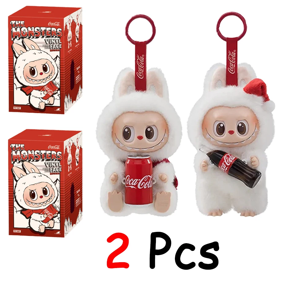 Labubu os monstros batimento cardíaco macaron esmalte rosto caixa cega estatueta de pvc bonito pingente ornamento boneca decoraç